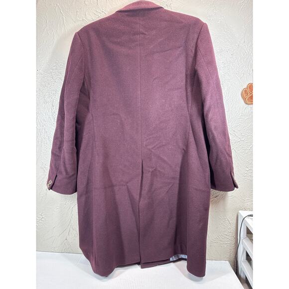 Samuel Windsor Long Wool Jacket Mens Long Overcoat Wool Cashmere Coat Size 42 - Picture 3 of 8